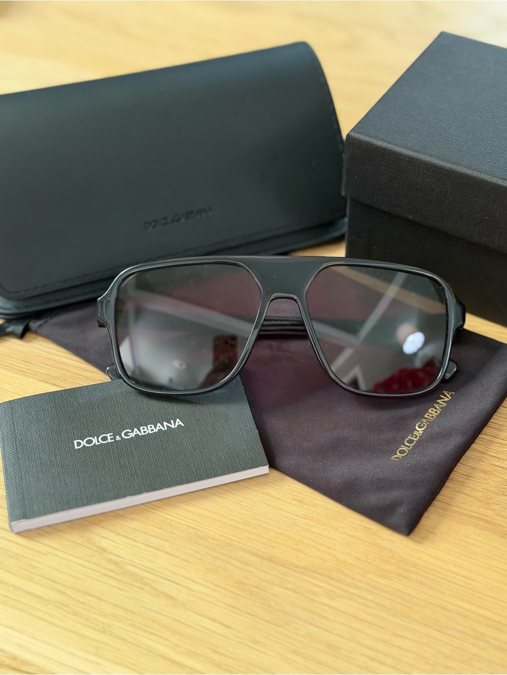 Dolce & Gabbana Black Sunglasses with Dark Lenses